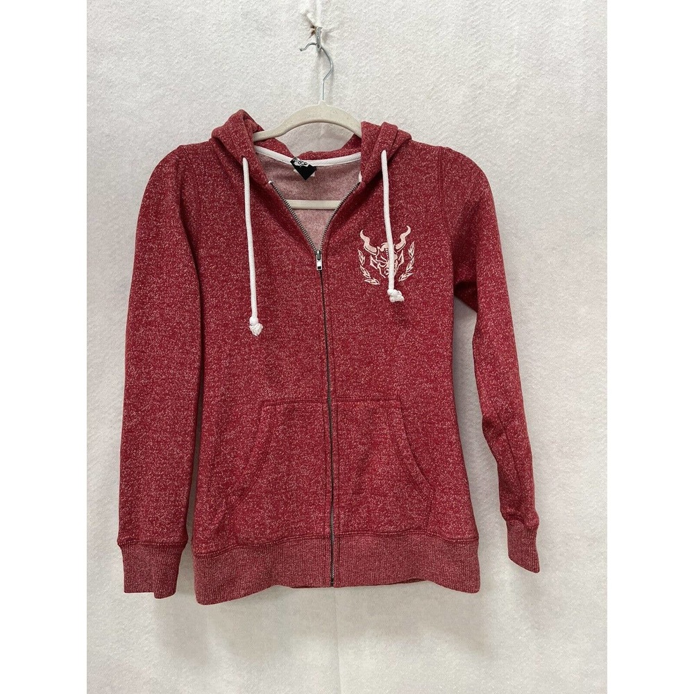 Stone Brewing Hoodie Adult Size Small red Full Zip Hooded Sweatshirt